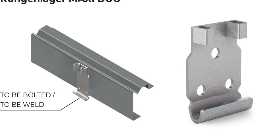 Kit 2 zinc-plated pockets for dropside · MAXI DUO