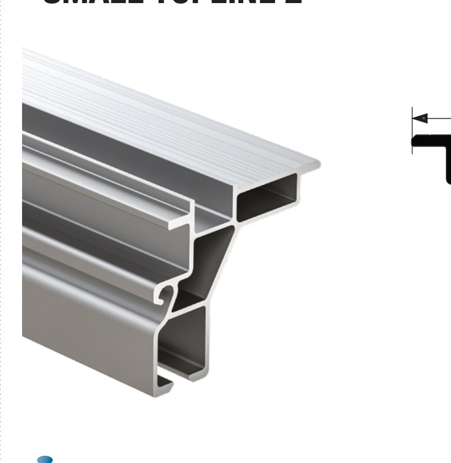 Trave de Teto SMALL TOPLINE 2 · 4600 mm · reta