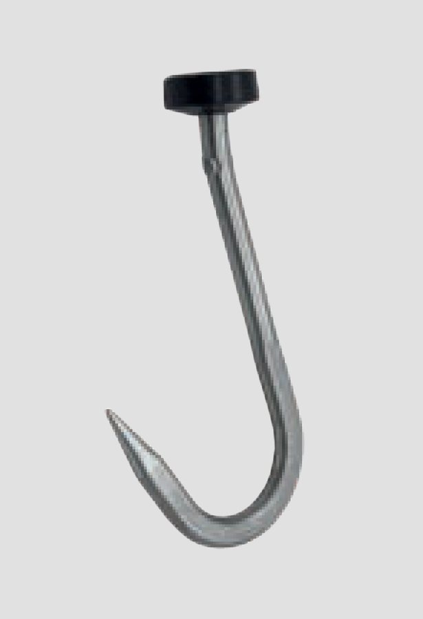 Long rigid meat hook 184 mm · stainless steel