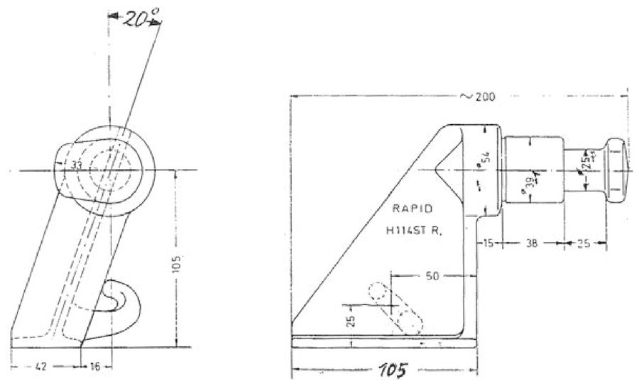 Pino pendular Rapid H114ST · direito