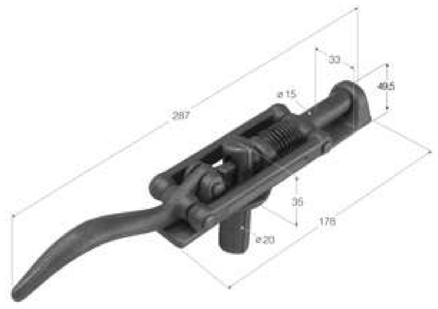 Fecho Exterior de Aparafusar Zinc 12×25mm