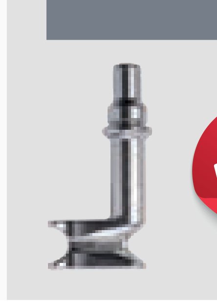 Engate de Cremona Universal Forjado Inox · pivô longo · varão Ø22