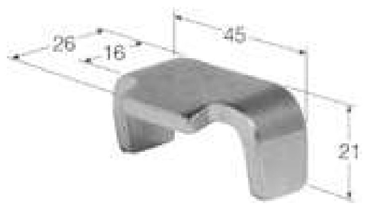 Fecho de Botilho Zincado com Chave · 275×120 mm