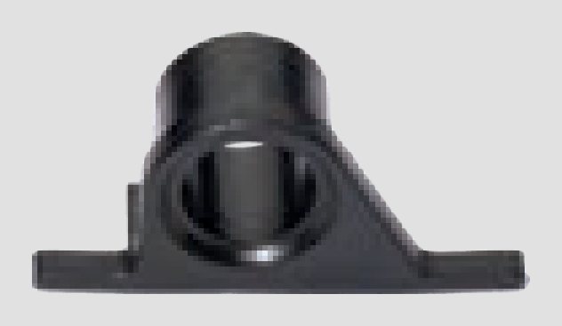 Casquilho Cobre-Barras Nylon Ø22 · extremidade esq.