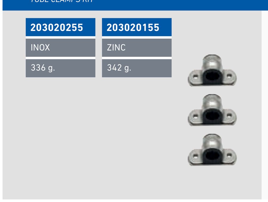 Kit de Abraçadeiras Zincado Ø22 · 3× L32