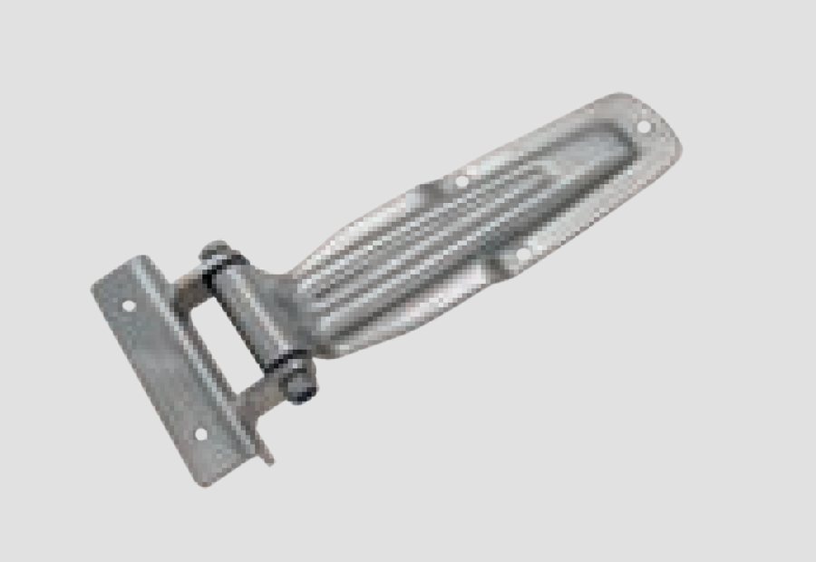 Dobradiça traseira Lonia Inox 290mm c/ suporte esquadra 25