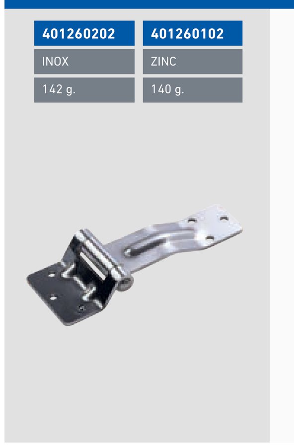 Dobradiça lateral de ventilação Tambre Inox 138×51