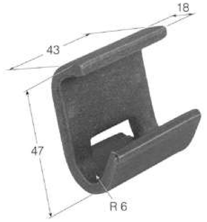 Soporte de dobradiça de Taipal TIR-11 s/ zincar