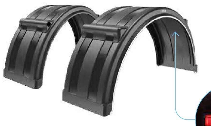 Guarda-lama plástico Fast-Fit, bordo branco H670 DK4180