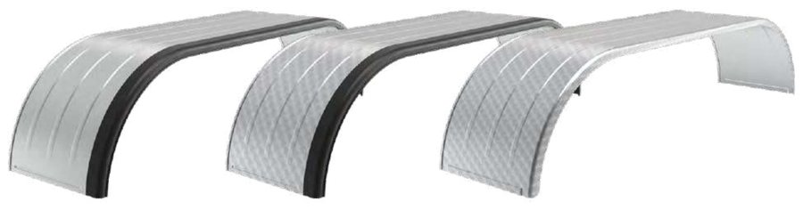 Guarda-lamas tandem DK®72 zincado c/ bordo de borracha 2740×650mm-3500