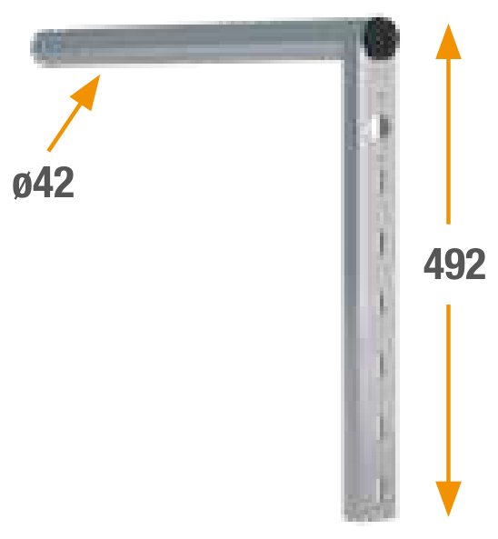 Suporte de Tubo Takler Ø42 quadrado