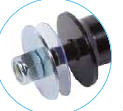 Tubo de Guarda-Lamas Zinc Ø42 c/ suporte triangular curvo
