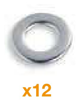 Kit de fixação de para-choques Takler em alumínio · série 03, c/ parafusaria M12
