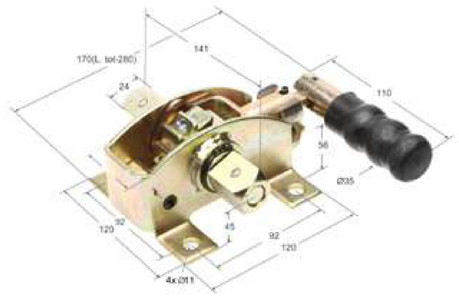 Tensor de Lona de Roquete Zincado TL2 · base 120 × 92