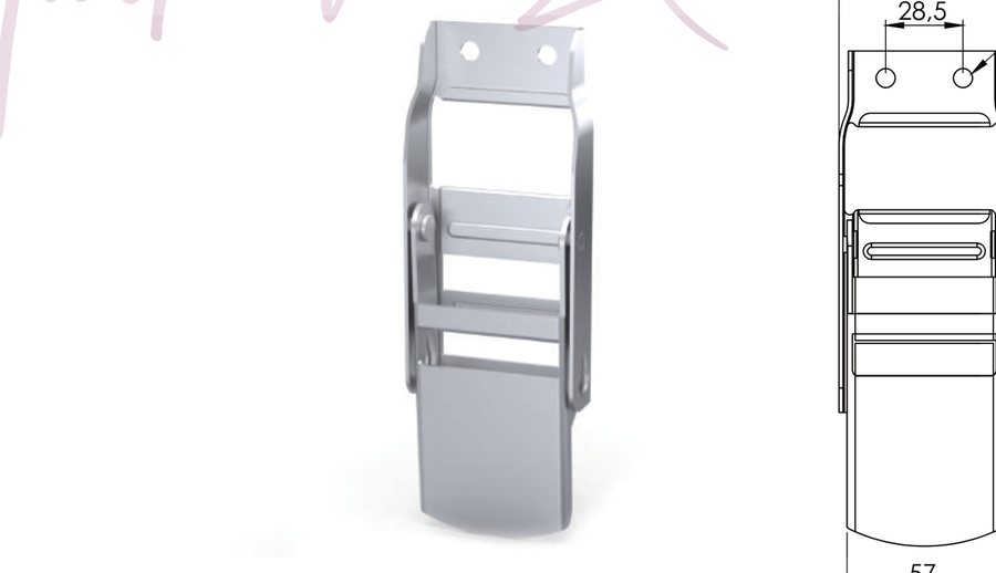 Cinta de Lona com Gancho MOM Pezas 270.602.13 · 0,8 m × 50 mm