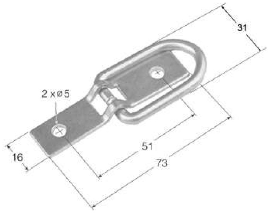 Precinto de Anilha Rebatível Estreito Zinc 73×16mm (GH-15)