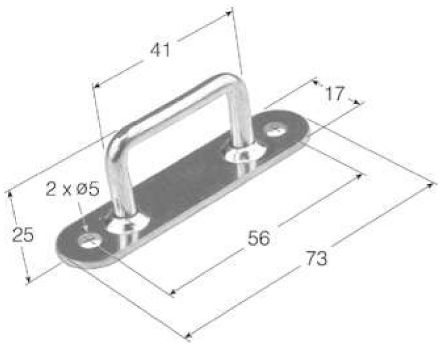 Ponte TIR Retangular Zinc 73×41mm (GH-13)