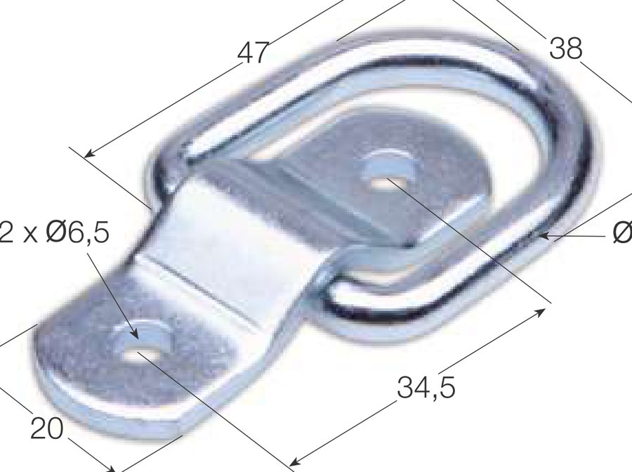 Precinto de Anilha Rebatível Zinc 47×38mm (GH-15 G)