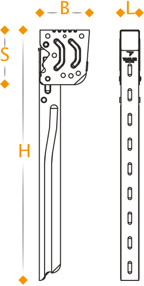 Suporte Regulável Para-Ciclista Takler · ZM · H430