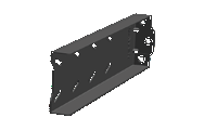 Jogo de suportes horizontais metálicos 520 mm — preto