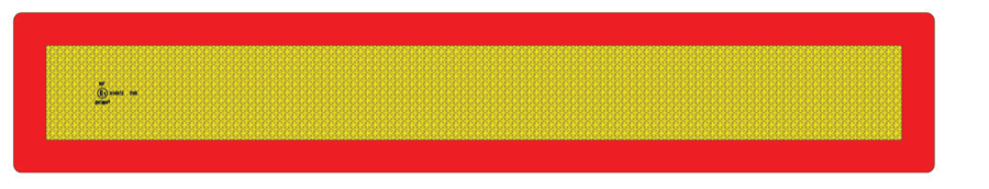Kit 2 placas de marcação traseira ECE 70-01 tipo RF, alumínio 1 mm, 1130×196×1 mm (reboque)
