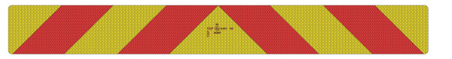 Kit 2 placas de marcação traseira ECE 70-01 tipo RR, alumínio 1 mm, 1130×132×1 mm (camião)